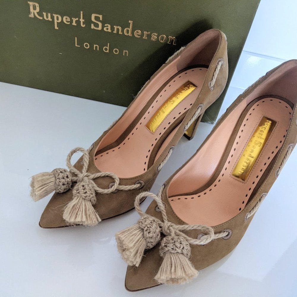 Rupert Sanderson Tassel Bow Pumps